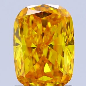Cushion 1.5 ct. Yellow VS1  VG VG  HPHT Lab Grown Diamond