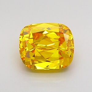 Cushion 1.51 ct. Yellow VS1  VG EX  HPHT Lab Grown Diamond