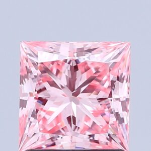 Princess 1.6 ct. Pink VVS2  VG VG  CVD Lab Grown Diamond
