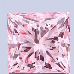 Princess 1.59 ct. Pink VVS2  VG VG  CVD Lab Grown Diamond