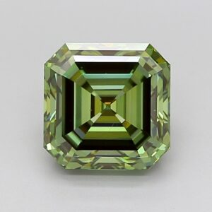 Asscher 1.92 ct. Green VS1  VG EX  CVD Lab Grown Diamond