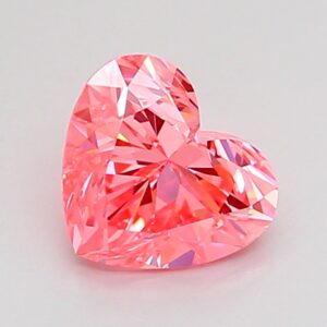 Heart 1 ct. Pink VS1  EX EX  CVD Lab Grown Diamond