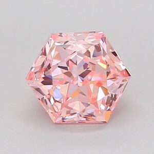 Hexagonal 1.02 ct. Pink VS1  VG EX  CVD Lab Grown Diamond