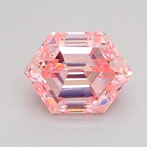 Hexagonal 1.02 ct. Pink VS1  VG VG  CVD Lab Grown Diamond