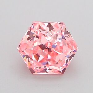 Hexagonal 1.02 ct. Pink VVS2  VG VG  CVD Lab Grown Diamond