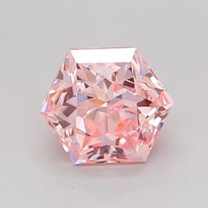 Hexagonal 1.03 ct. Pink VVS2  VG VG  CVD Lab Grown Diamond