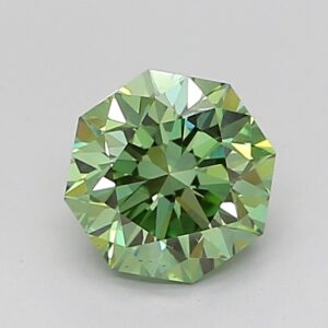 Octagonal 0.9 ct. Green VVS2  VG VG  CVD Lab Grown Diamond