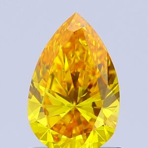 Pear 0.99 ct. Yellow VS1  EX EX  HPHT Lab Grown Diamond
