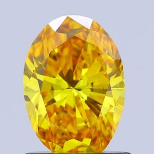 Oval 0.99 ct. Yellow VS2  VG VG  HPHT Lab Grown Diamond