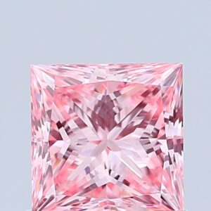Princess 0.91 ct. Pink VVS2  VG VG  CVD Lab Grown Diamond