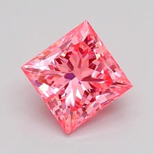 Princess 1.1 ct. Pink VVS2  VG Good  CVD Lab Grown Diamond