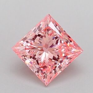 Princess 1.07 ct. Pink VVS2  VG VG  CVD Lab Grown Diamond
