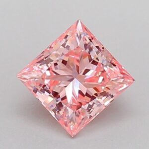 Princess 1.11 ct. Pink VVS2  EX VG  CVD Lab Grown Diamond