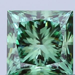 Princess 1.51 ct. Green VVS2  VG Good  CVD Lab Grown Diamond