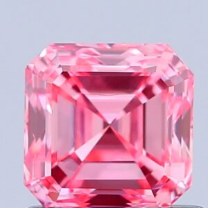 Asscher 1.08 ct. Pink VS1 EX VG CVD Lab Grown Diamond