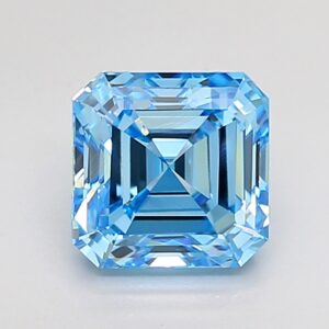 Asscher 1.51 ct. Blue VVS2 VG VG CVD Lab Grown Diamond