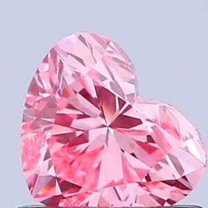 Heart 0.72 ct. Pink VVS2  EX EX  CVD Lab Grown Diamond