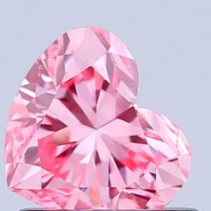 Heart 0.8 ct. Pink VS1  VG EX  CVD Lab Grown Diamond