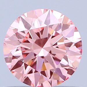 Round 0.73 ct. Pink VVS2 ID EX EX  CVD Lab Grown Diamond